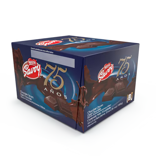 SAVOY® Chocolate Oscuro Edición 75 Aniversario Display 10 Unidades de 100 g c/u
