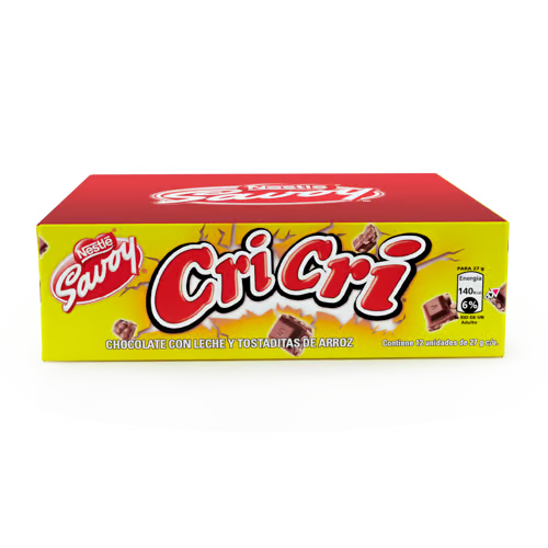 [1000078] CRI CRI® Milk Chocolate and Rice Toasts Display 12 units of 27 g