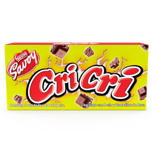 [1000079] CRI CRI® Milk Chocolate with Rice Toasts Display 5 Units of 123 g